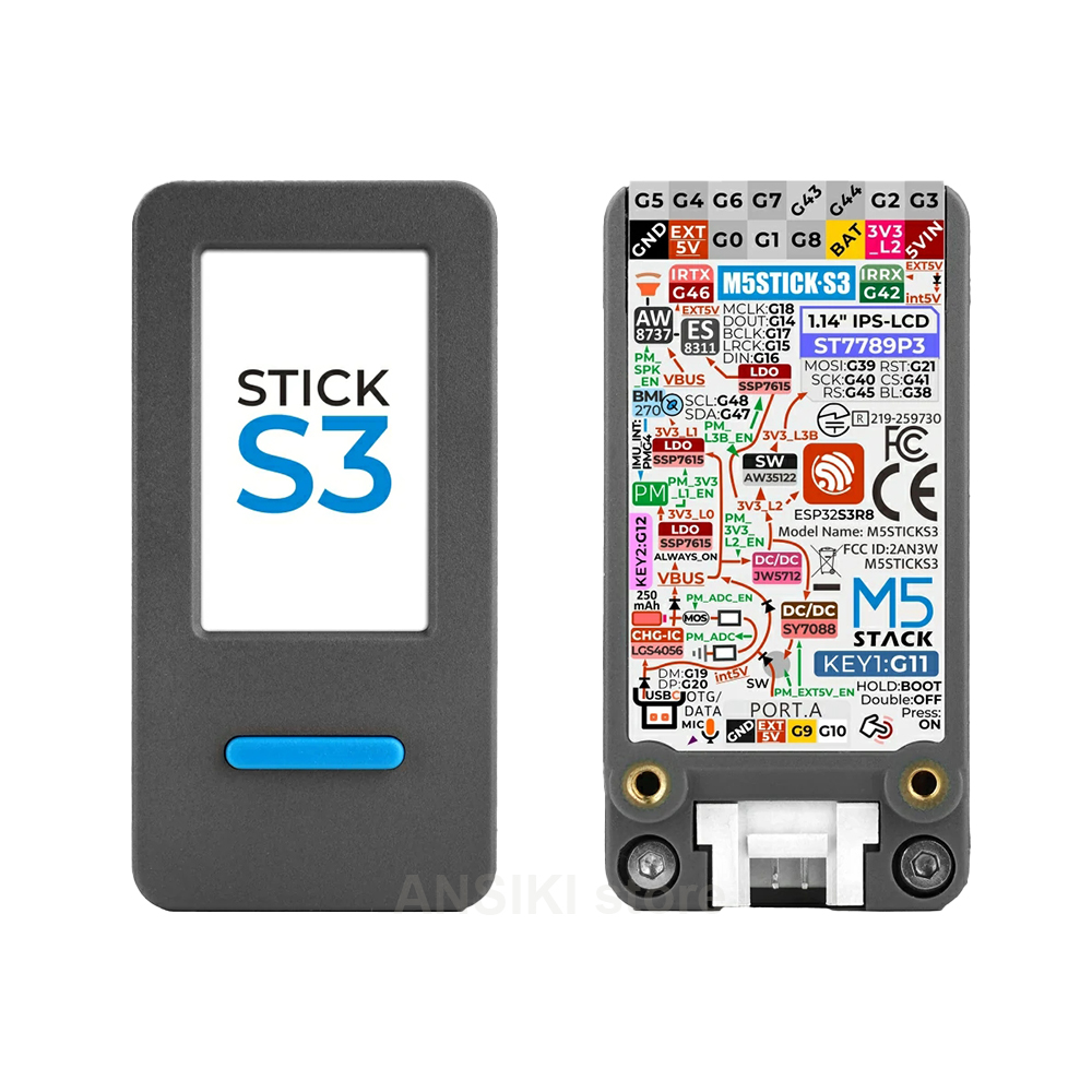Doit Esp32 - M5Stack M5StickS3 ESP32-S3 ชุดพัฒนา IoT แบบพกพาพร้อมหน้าจอสำหรับควบคุม