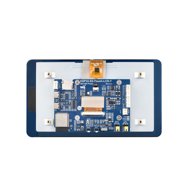 Lolin S3 - Waveshare ESP32-S3 7 นิ้วบอร์ดพัฒนาจอแสดงผล,ESP32 พร้อมจอแสดงผล,800 ×