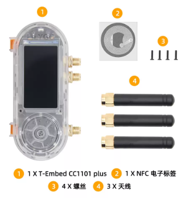 Lolin S3 - บอร์ดพัฒนา LILYGO T-Embed-CC1101 ESP32-S3 พร้อมจอ LCD