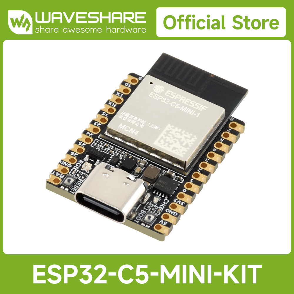 Waveshare Esp32 - บอร์ดพัฒนา Waveshare ESP32-C5 Mini Dual-band Wi-Fi