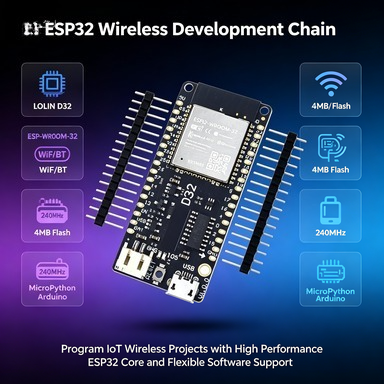 Lolin D32 - บอร์ด Wemos LOLIN D32 V1.0.0 ESP32,
