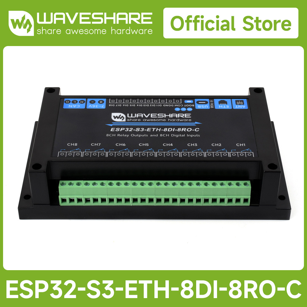 อุตสาหกรรม 8-Channel ESP32-S3  - Waveshare Esp32 บทวิจารณ์และราคา