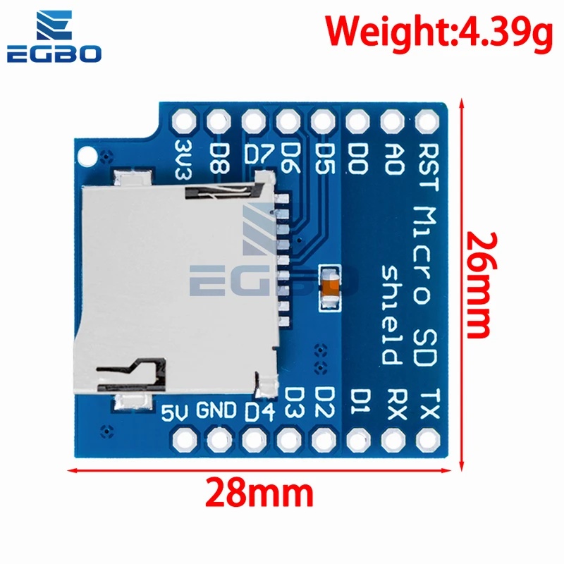 โมดูลขยายหน่วยความจำการ์ด Micr - Wemos D1 Mini บทวิจารณ์และราคา