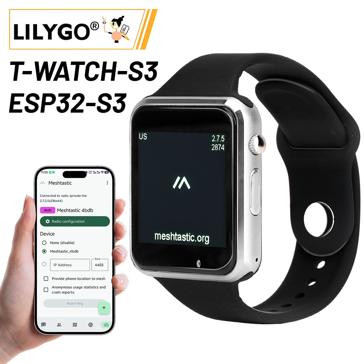LILYGO T Watch S3 Lora Meshtas - Ttgo T Watch บทวิจารณ์และราคา